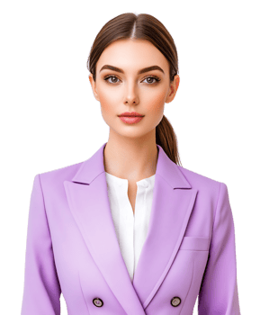Confident Corporate Female Professional in Elegant Office Attire png