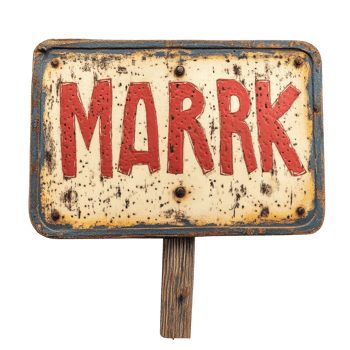 Market sign displayed with bold letters on rustic background in a public setting, sign with the word market on it, Transparent background png