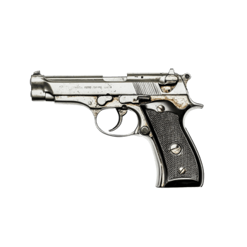 Halved gun on a white background showcasing detailed craftsmanship and design features, Halved Gun. white background Background, white background png