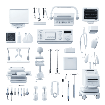 Medical equipment array on Transparent background showcasing diagnostic and treatment devices, Medical Equipment isolated on background png