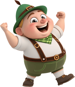 Funny Cartoon Dwarf in a Whimsical and Dreamy Fantasy. . png