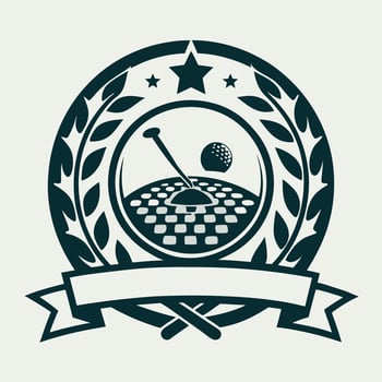 Vintage Styled Golf Logo Design Template with Classic Illustration vector