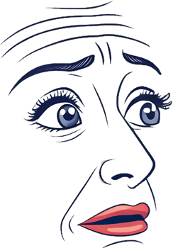Modern Digital Art Featuring Expressive Face with Curved Eyes. . png