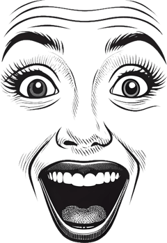 Stylish Modern Smiley Face with Curved Eyes and Mouth Clipart. . png