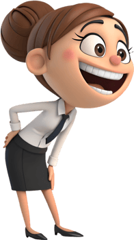 Serious Female Office Worker Clipart for Productive Desk Poses. . png