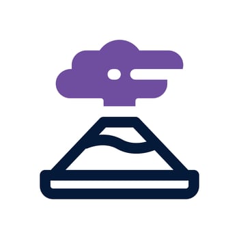 vulcano dual tone icon. Sleek and modern icon for websites, mobile apps, marketing materials, and corporate design. Fully scalable and ready to use. vector