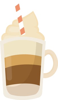 Coffee with Whipped Cream vector