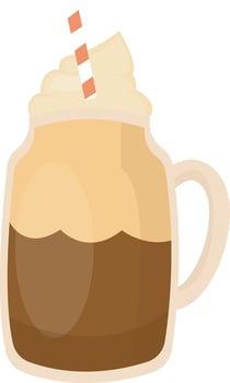 Caramel Coffee Drink vector