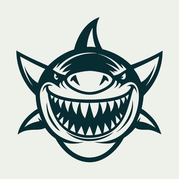 A Fun and Cute Shark with Perfect Teeth A Friendly Underwater Character vector