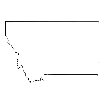 Map contours Majestic state Montana Wilderness Stock Image vector