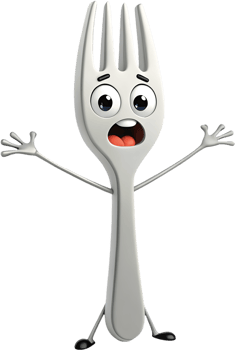 Animated Fork Clipart for Fun and Creative Kitchen Illustrations. . png