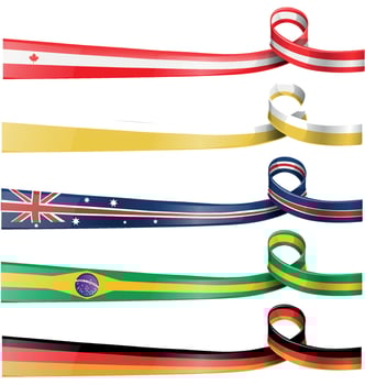background flag set vector