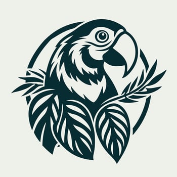 Vibrant Macaw Parrot Logo Depicting Tropical Beauty in Format vector