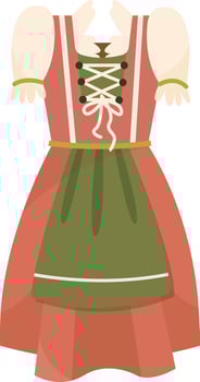 Classic Bavarian Dirndl Dress vector