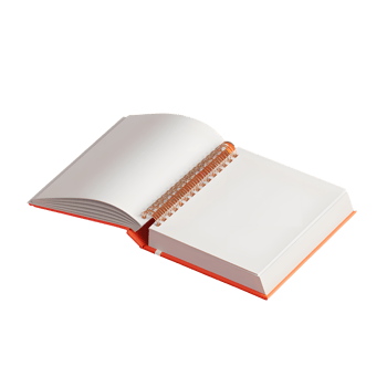 High-Quality Spiral Bound Book Mockup with Open Pages png