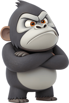 Cute Cartoon Gorilla Clipart for Kids. . png