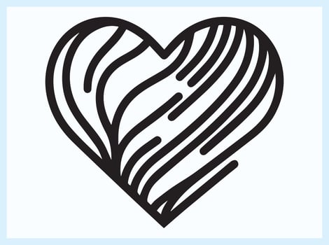 Elegant Love Heart Symbol with Creative Art Details vector