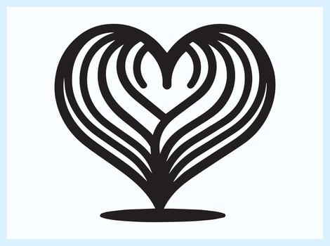 Creative Heart Shape Signifying Love and Affection vector
