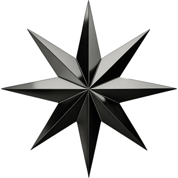 Elegant Black Star Icon Perfect for Logos Graphic Designs png