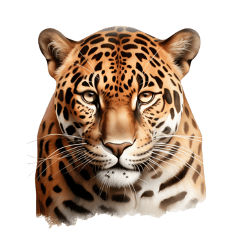Adorable baby leopard sitting with curious eyes png