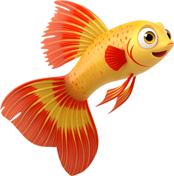 Elegant Guppy Fish Art Perfect for Digital and Print Designs. . png