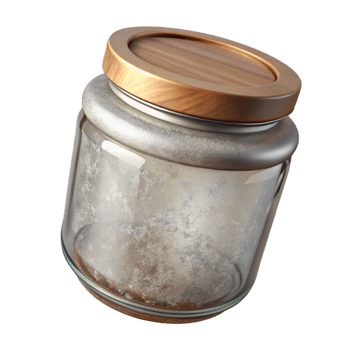 dramatic modern Empty Glass Jar with Lid Transparent Background premium png