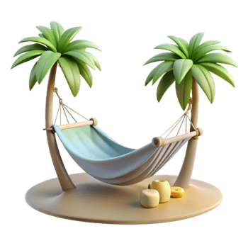 stunning contemporary Empty Hammock Tropical Setting Transparent Background exclusive png