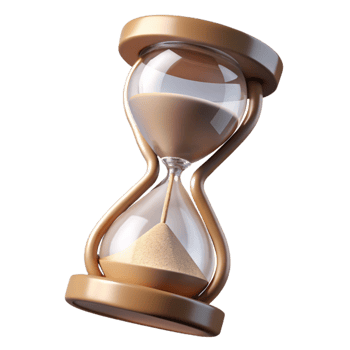 stunning modern Empty Hourglass with Falling Sand Isolated png