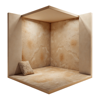 extraordinary minimalist Empty Room with Beige Walls Transparent png