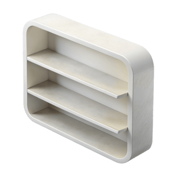 stunning abstract Empty White Shelf Top View Transparent Background original png
