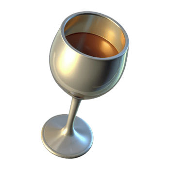 elegant abstract Empty Wine Glass Top Down View Isolated Element genuine png
