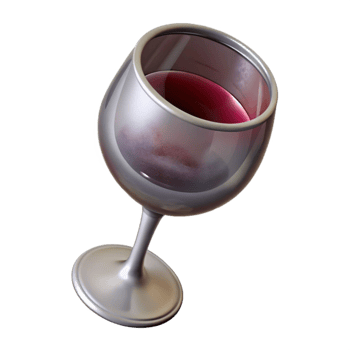 elegant abstract Empty Wine Glass Top Down View Isolated Element png