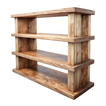 beautiful contemporary Empty Wooden Shelf Front View Transparent premium png