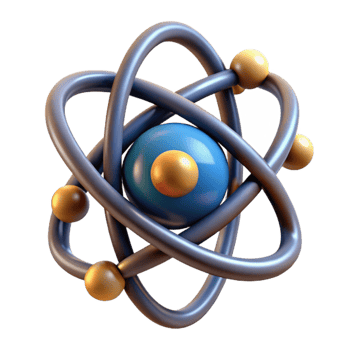 elegant vintage Entangled Electrons Orbiting Nucleus Cutout Element premium png