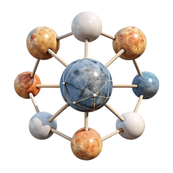 elegant modern Evolving Network Connections Diagram Transparent Background high quality png