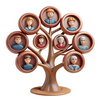 stunning rustic Family Tree with Vintage Look Cutout professional png