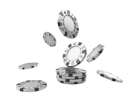 Falling poker chips create exciting atmosphere of gambling and chance png