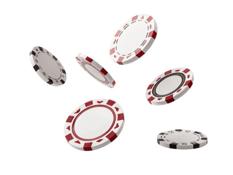 Falling poker chips in various colors create exciting casino atmosphere png