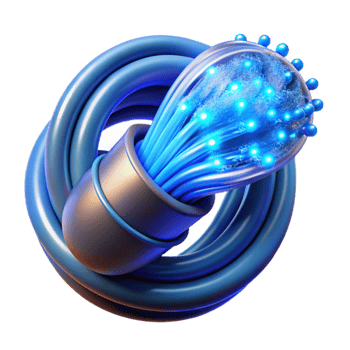 impressive rustic Fiber Optic Cable Entanglement Effect Blue Light Isolated premium png