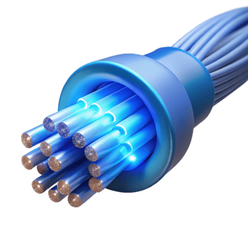 vibrant classic Fiber Optic Cable Entanglement Effect Blue Light Isolated exclusive png