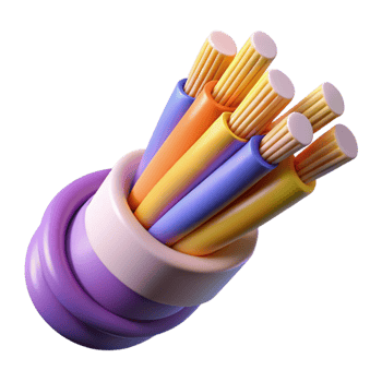 vibrant classic Fiber Optic Cables Isolated with Realistic Texture genuine png