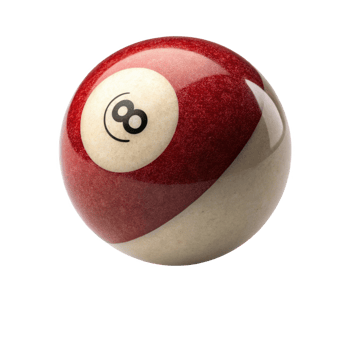 classic eight ball with glossy finish, perfect for games and decor png