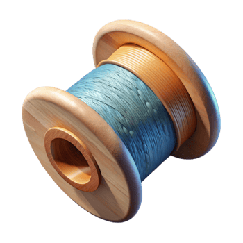 vibrant contemporary Fiber Optic Thread Spool Cutout Element genuine png
