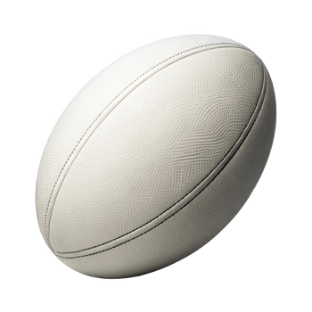 white rugby ball with textured surface, ideal for sports activities png