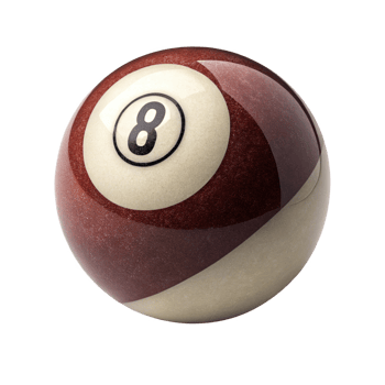 classic eight ball with maroon and cream design, perfect for games png