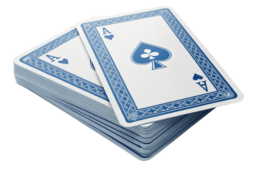 stack of playing cards featuring Ace of Spades design png