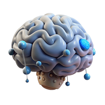 dramatic rustic Floating Brain in Cyberspace Cutout high quality png