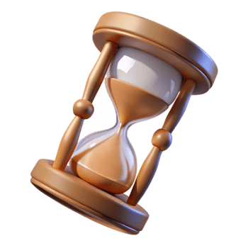 beautiful vintage Floating Hourglass Isolated on Transparent Background high resolution png