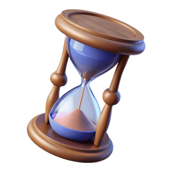 elegant creative Floating Hourglass Isolated on Transparent Background exclusive png