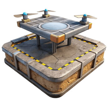 stunning traditional Floating Platform with Landing Pad for Aircraft Element exclusive png